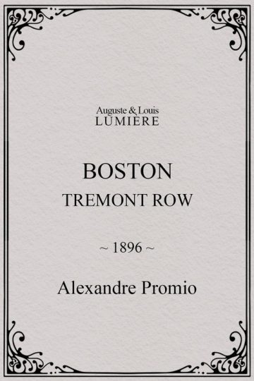 Boston, Tremont row